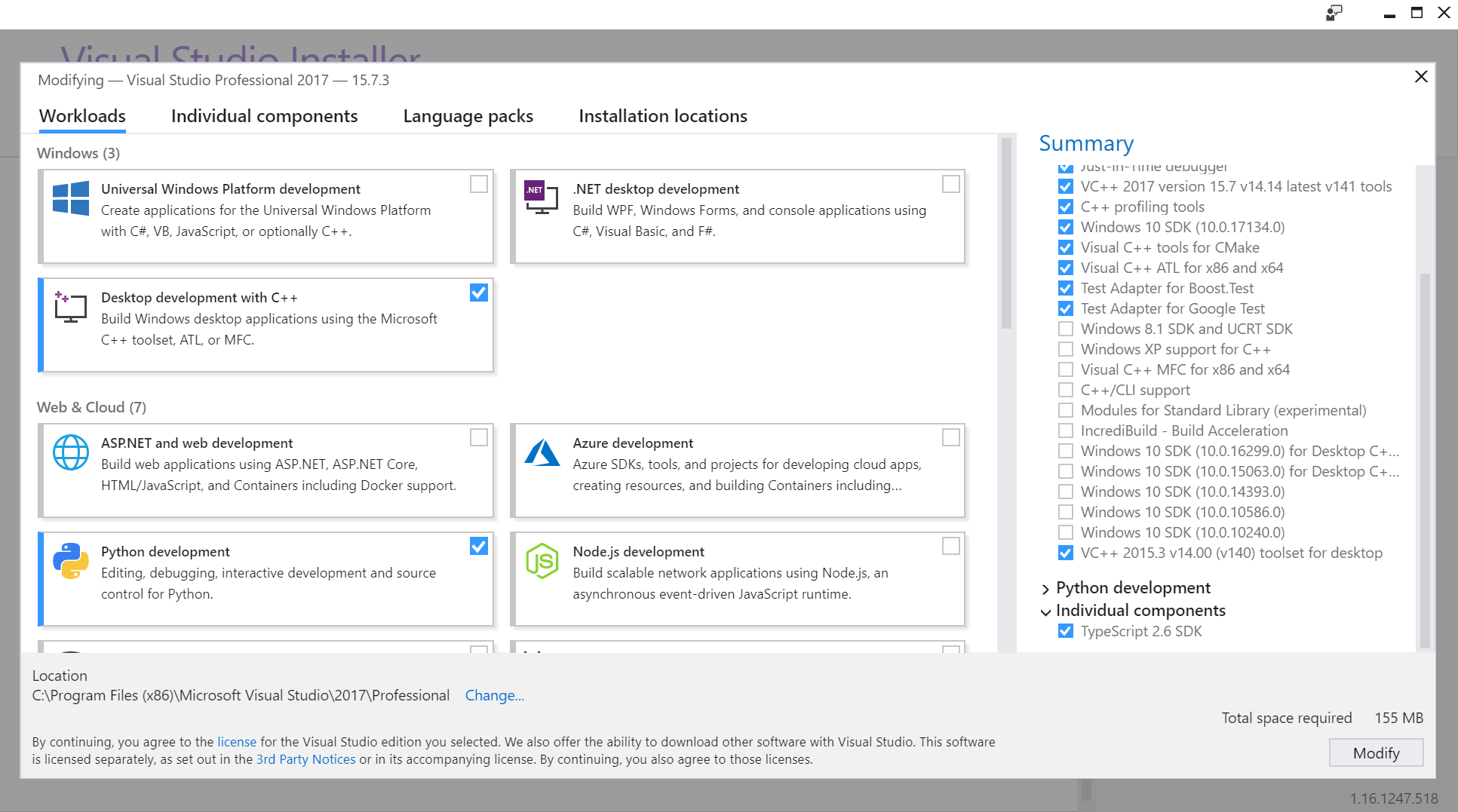 Install Visual Studio 2015 tools